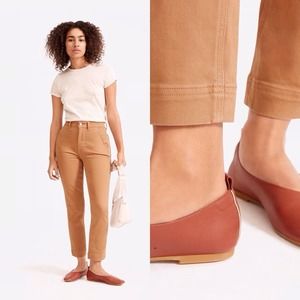 EVERLANE The Slim-Leg Crop Tawny Brown Sz 14